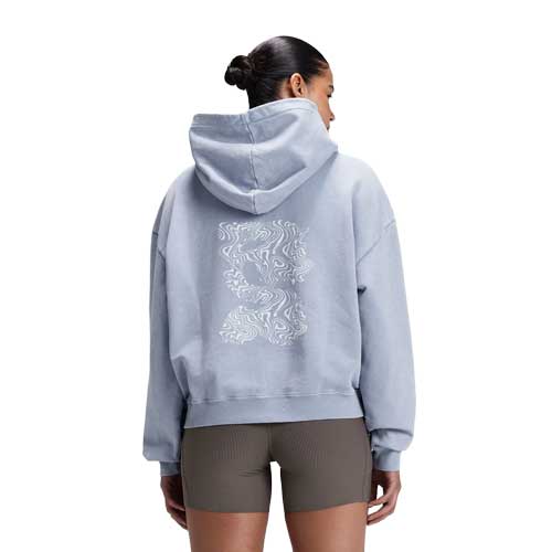 Chroma Wash Cropped Hoodie - Steel Horizon Chroma Wash