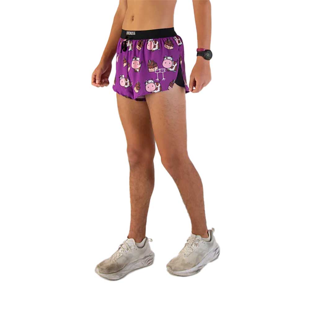 Men's Choccy Cows 2" Drawstring Split Short - Choccy Cows