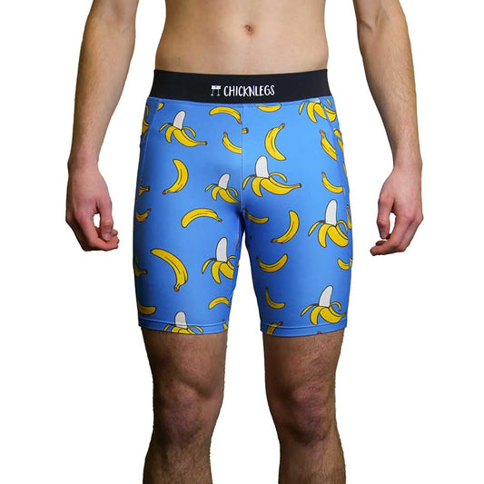 Men's Blue Bananas 8" Half Tights - Blue Bananas