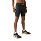 Men's Black 8" Half Tights - Black