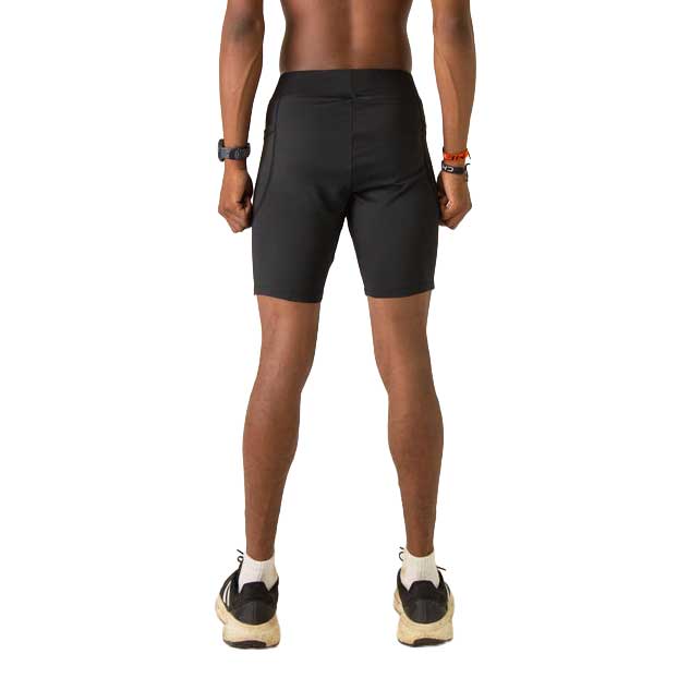Men's Black 8" Half Tights - Black