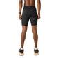 Men's Black 8" Half Tights - Black