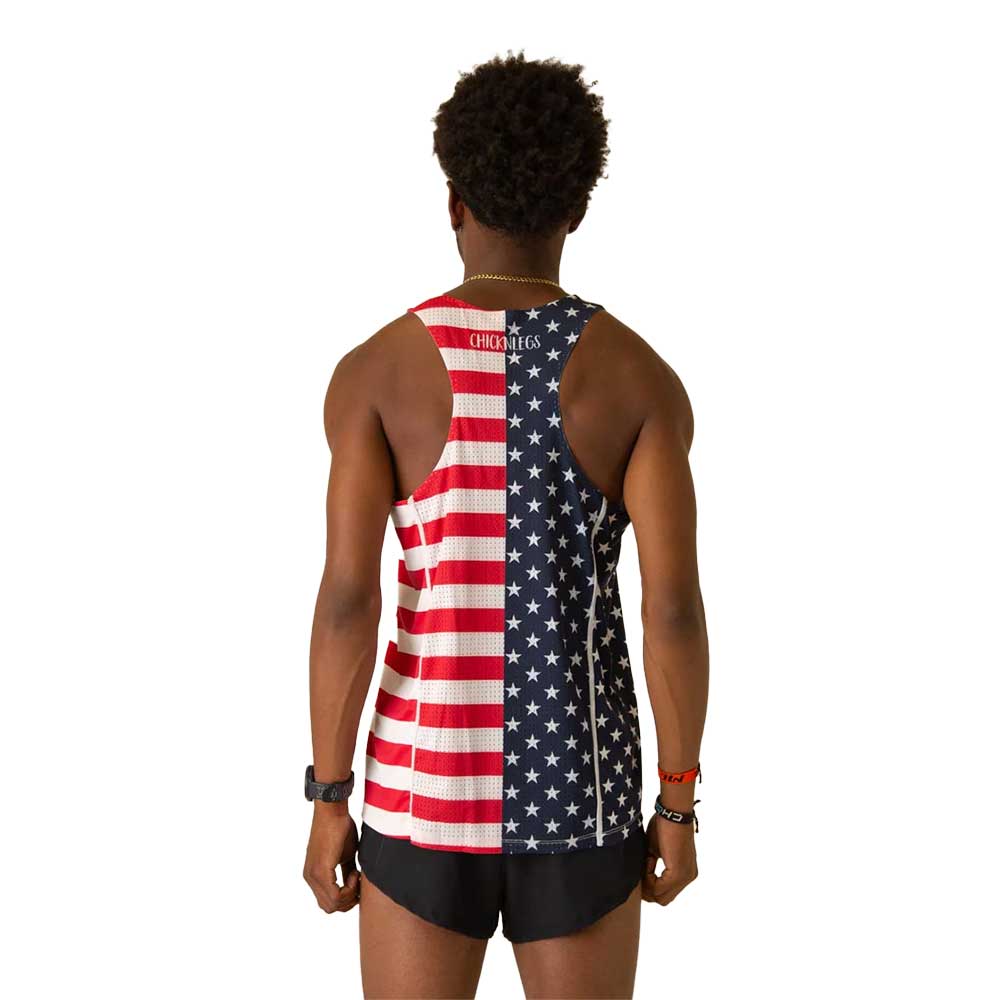Men's USA Performance Singlet - USA Flag