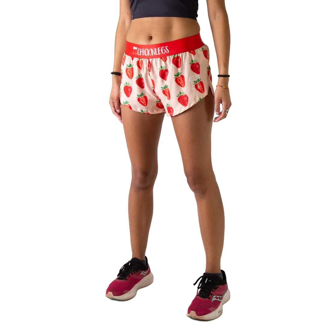 Women's Strawberry Szn 1.5" Split Short - Strawberries