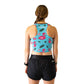 Women's Blue Flamingo PWR Crop Top - Blue Flamingo