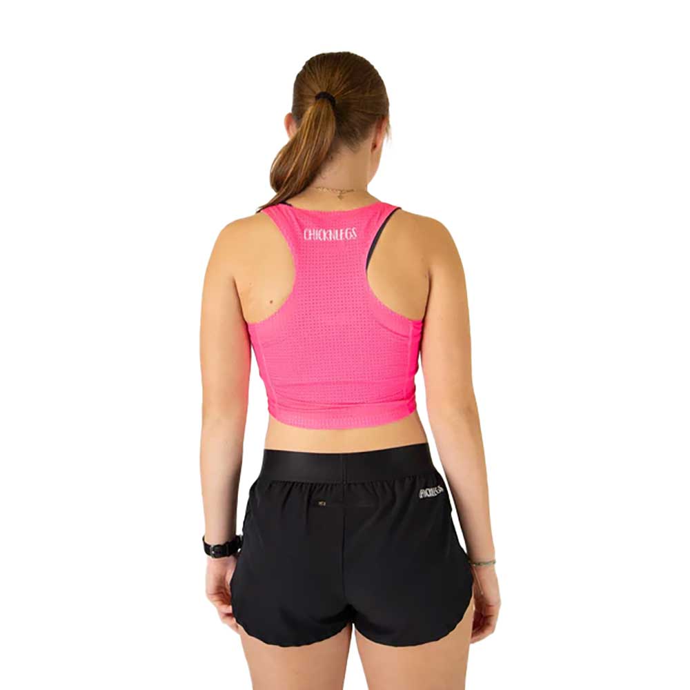 Women's Neon Pink PWR Crop Top - Neon Pink