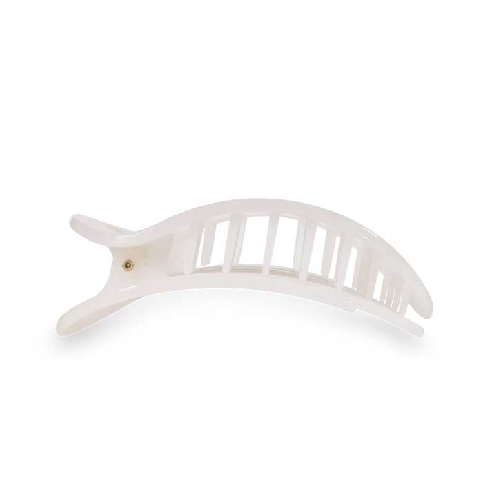 Flat Round Hair Clip Medium - Coconut White