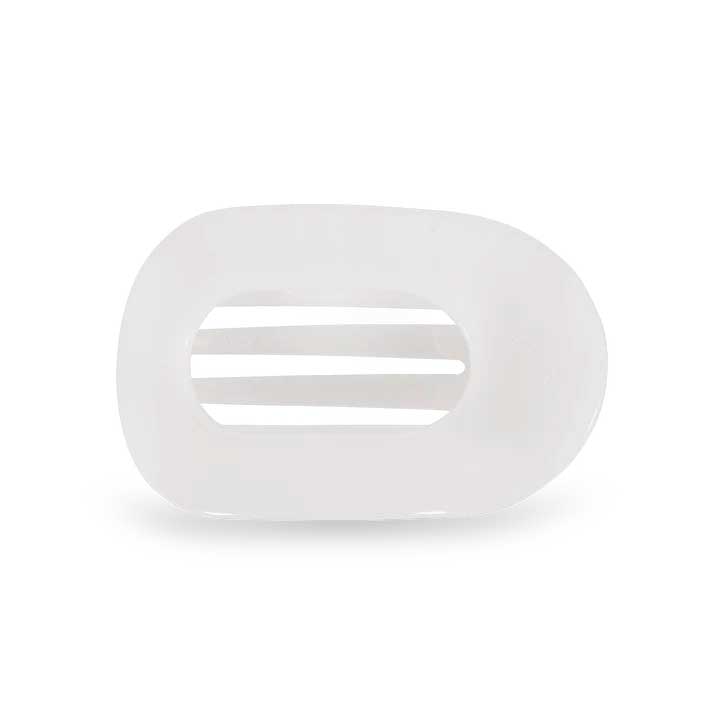 Flat Round Hair Clip Medium - Coconut White