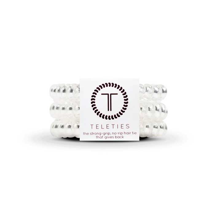 Hair Ties Small 3-Pack - Crystal Clear