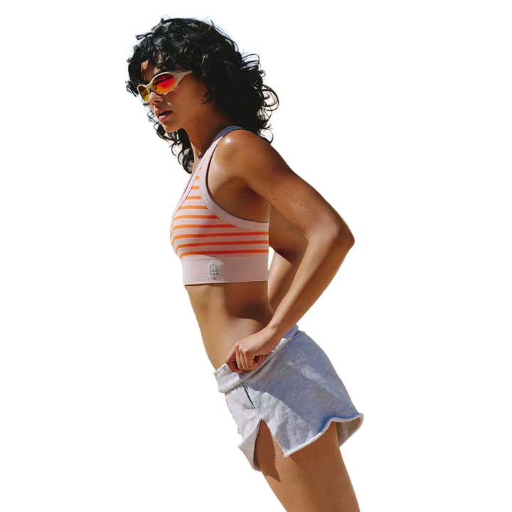 Women's Go To Stripe Bra - Burning Up