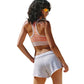 Women's Go To Stripe Bra - Burning Up