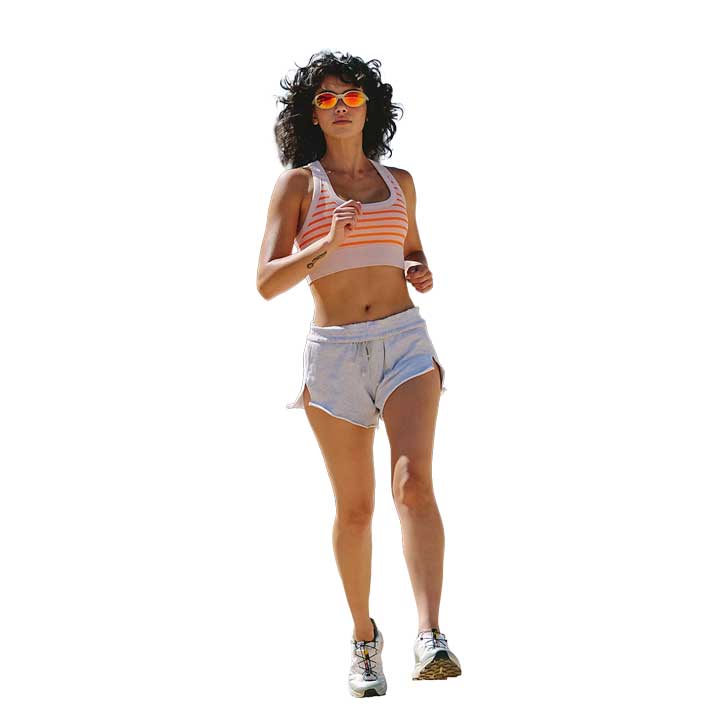 Women's Go To Stripe Bra - Burning Up