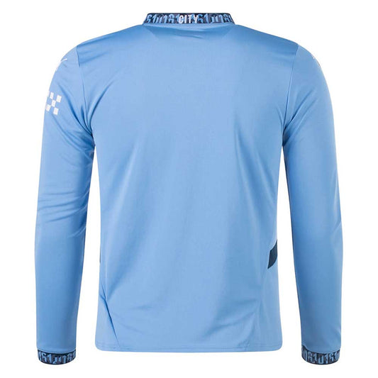 Men's Manchster City FC Home LS Jersey Replica - Team Light Blue/Puma White