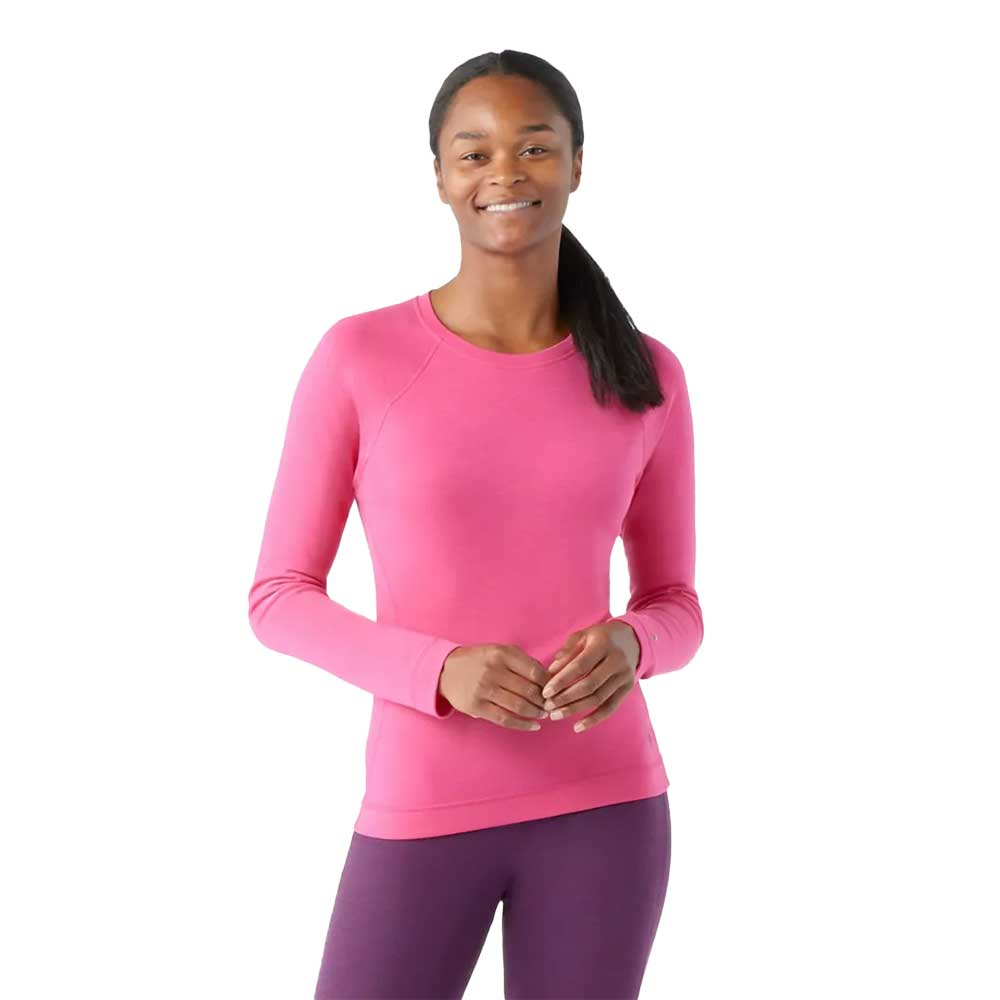 Women's Classic Thermal Merino Base Layer Crew - Power Pink