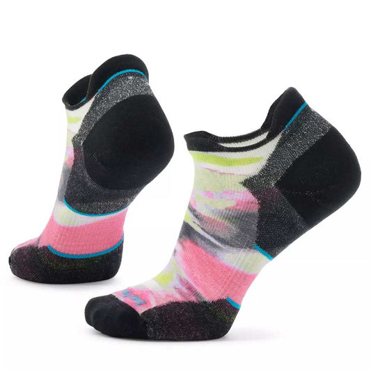 Women's Run Targeted Cushion Brushed Print Low Ankle Socks - Power Pink