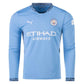 Men's Manchster City FC Home LS Jersey Replica - Team Light Blue/Puma White