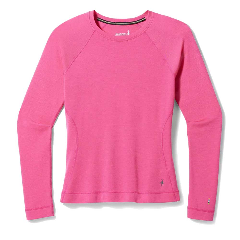 Women's Classic Thermal Merino Base Layer Crew - Power Pink