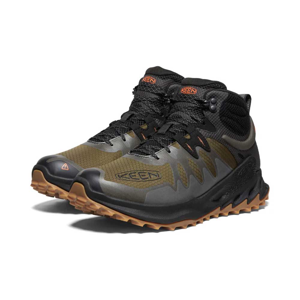 Men's Zionic Mid Waterproof Hiking Boot - Dark Olive/Scarlet Ibis - Regular (D)