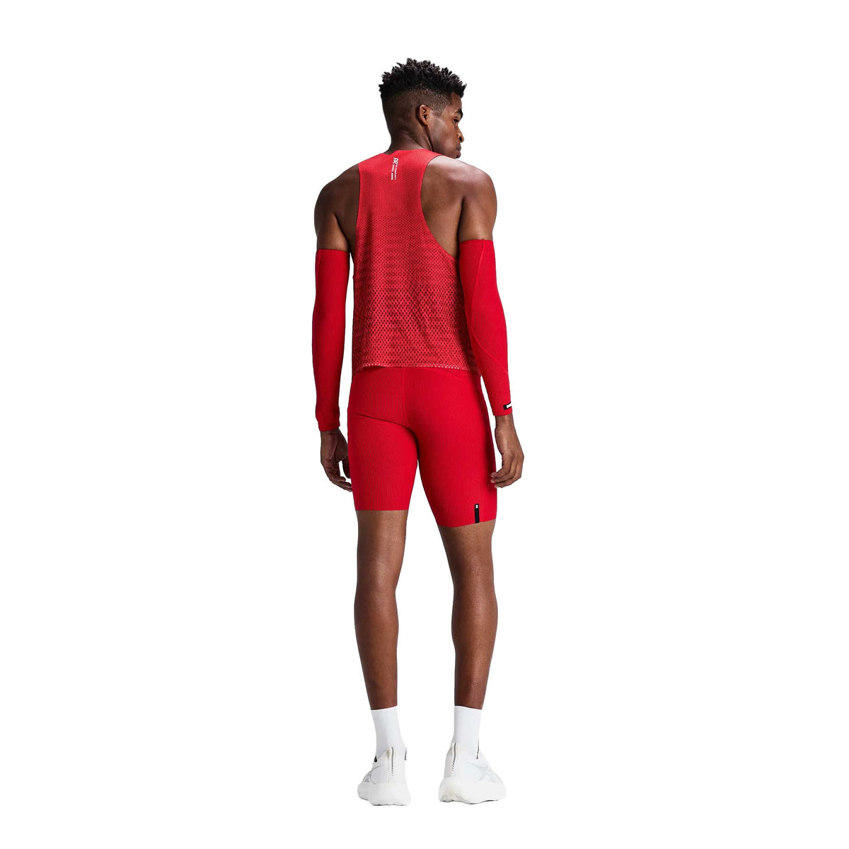 Men's Shredder Engineered Mesh Tank - Undulating Gradient Check Oxide Red