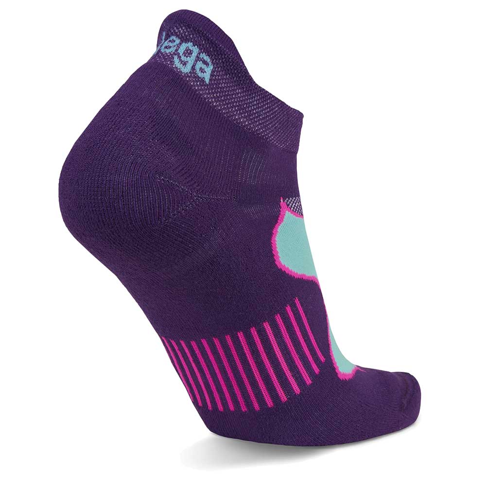 Women's Enduro No Show Tab Sock - Charged Purple/Watermelon