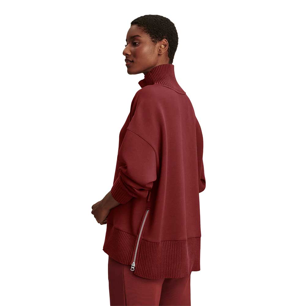 Women's Barker High Neck Sweat - New Maroon
