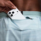 Men's Split Shorts - Uneven Horizontal Gradient Lagoon/Mist