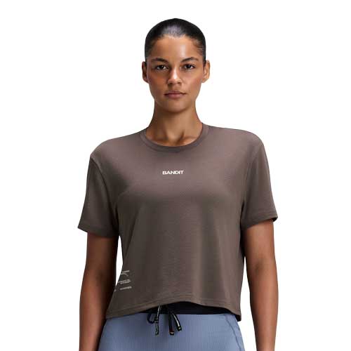 Women's Micromesh Cropped Tee - Cocoa