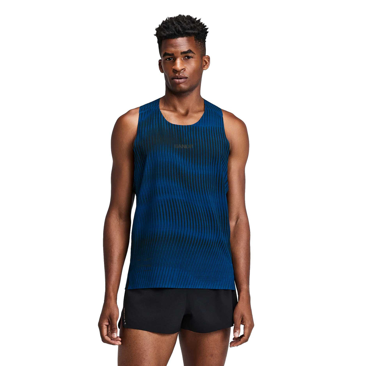Men's CoolGrid™ Training Singlet - Thick Thin Line Bauhaus Blue
