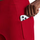 Men's Striped Cadence 1/2 Tights - Oxide Red