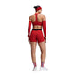 Women's Striped Cadence 5" Compression Short - Oxide Red/Signal Red