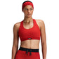 Women's Scoop Neck Stripe Cadence Bra - Oxide Red/Signal Red