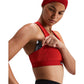 Women's Scoop Neck Stripe Cadence Bra - Oxide Red/Signal Red