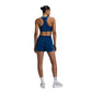 Women's Stamina Crewneck Race Crop w/Contrast Merrow Stitching - Ink Blue/Aegean Wave Print