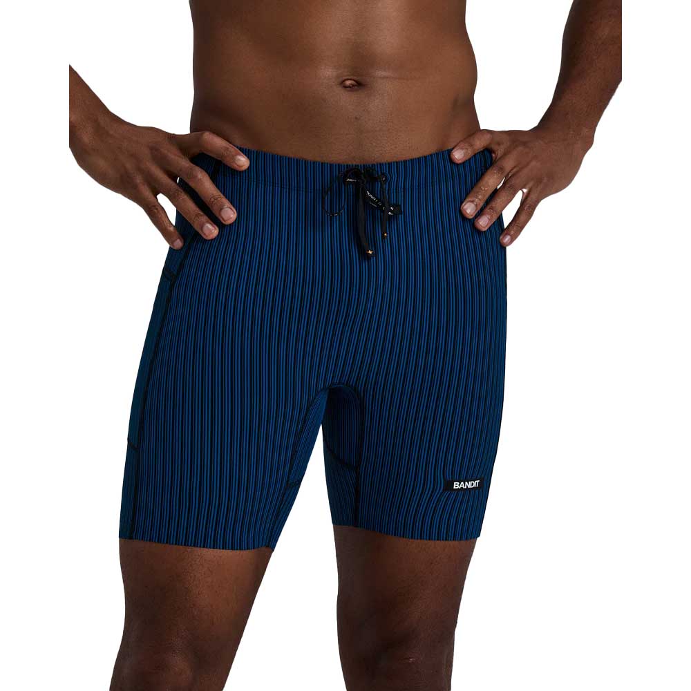 Men's Striped Cadence™ Next Gen 7 Pocket Quarter Tight - Ink Blue/Black