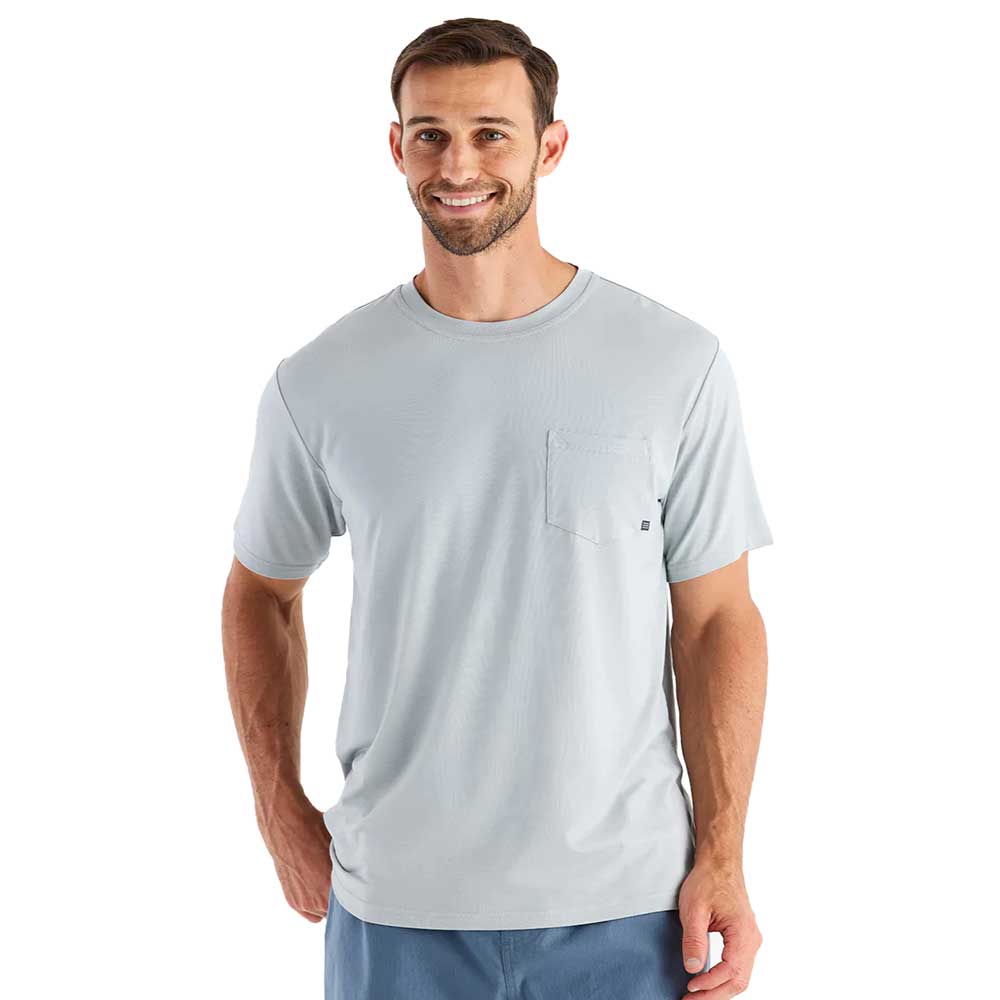 Men's Bamboo Flex Pocket Tee - Heather Aspen Grey