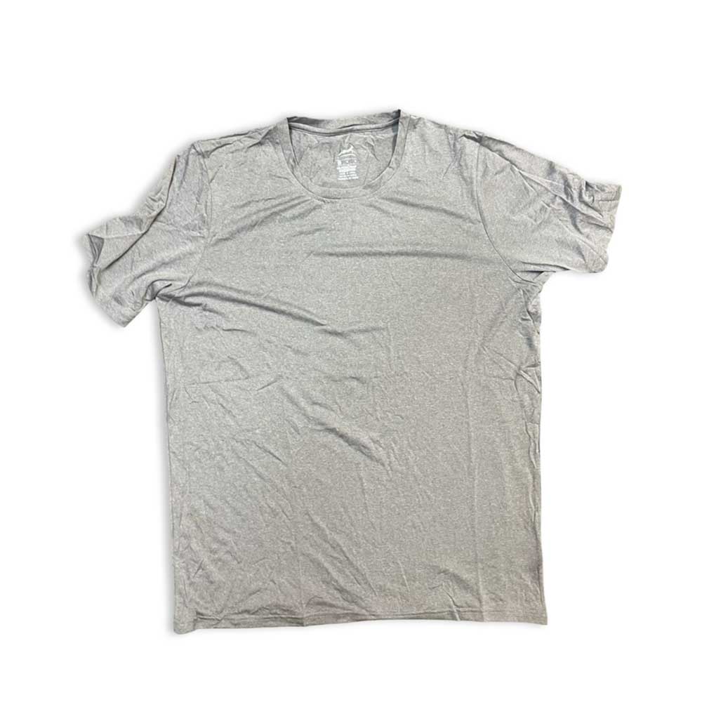Men's Short Sleeve Melange Shirt- Grey