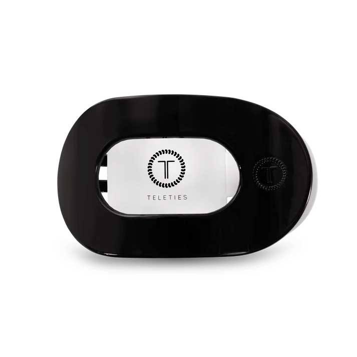 Flat Round Hair Clip Medium - Jet Black