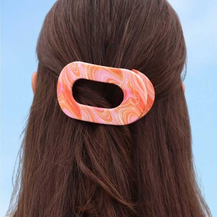 Flat Round Hair Clip Medium - Just Keep Swimming