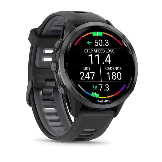Forerunner 970 - Carbon Gray DLC Titanium with Black Case and Black/Translucent Whitestone Band