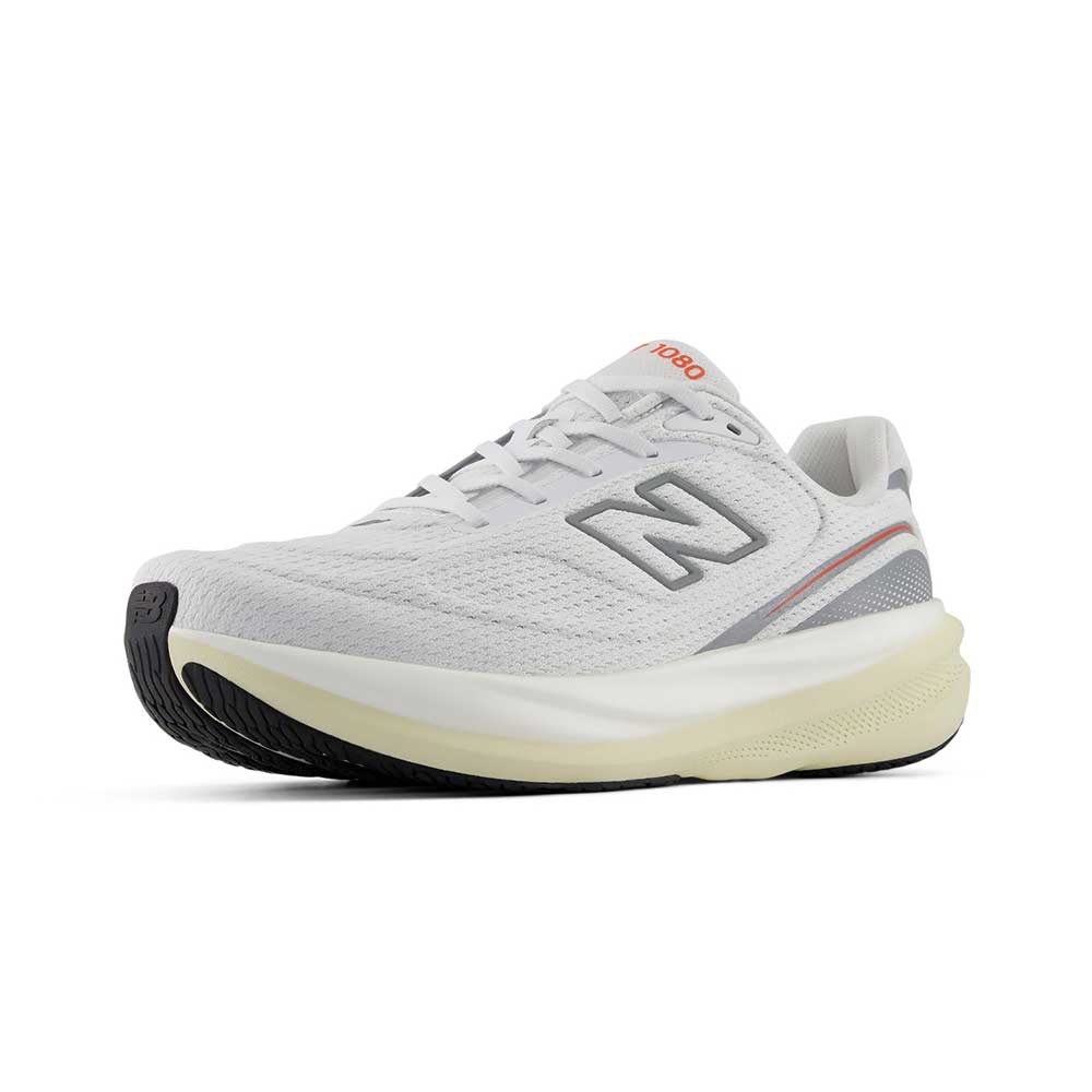 Men's 1080v15 Running Shoe - NB 103 White/Neo Flame - Regular (D)