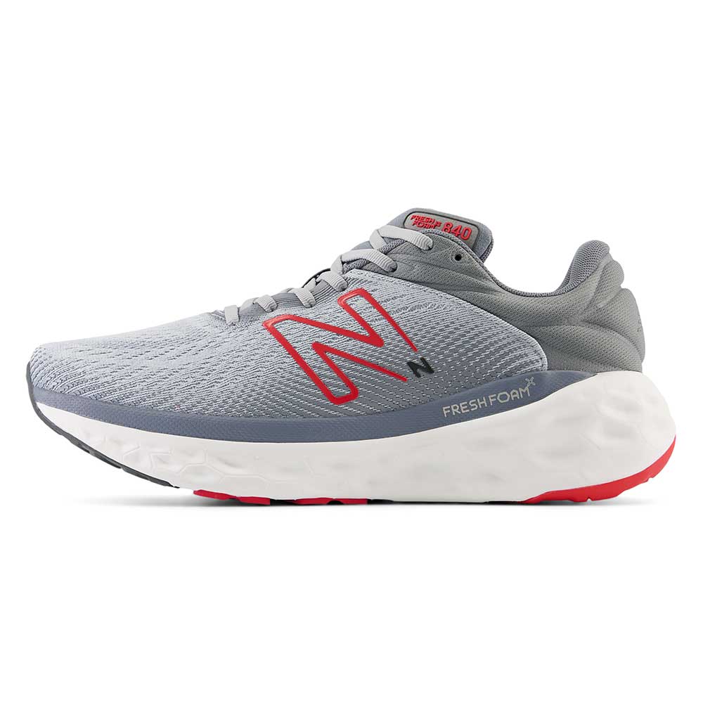 Men's Fresh Foam X 840v1 Running Shoe- Aluminum Grey/True Red- Wide (2E)