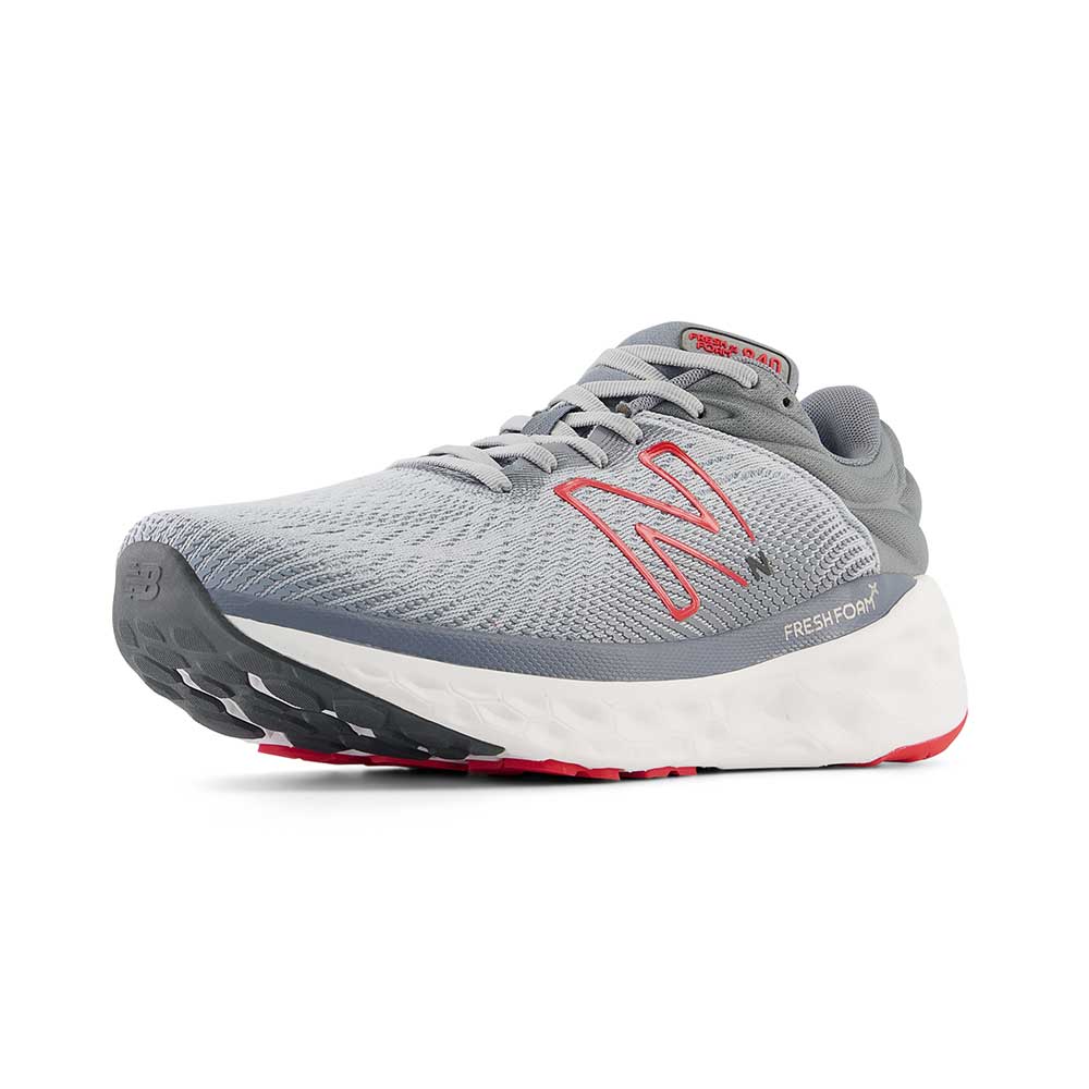 Men's Fresh Foam X 840v1 Running Shoe- Aluminum Grey/True Red- Wide (2E)