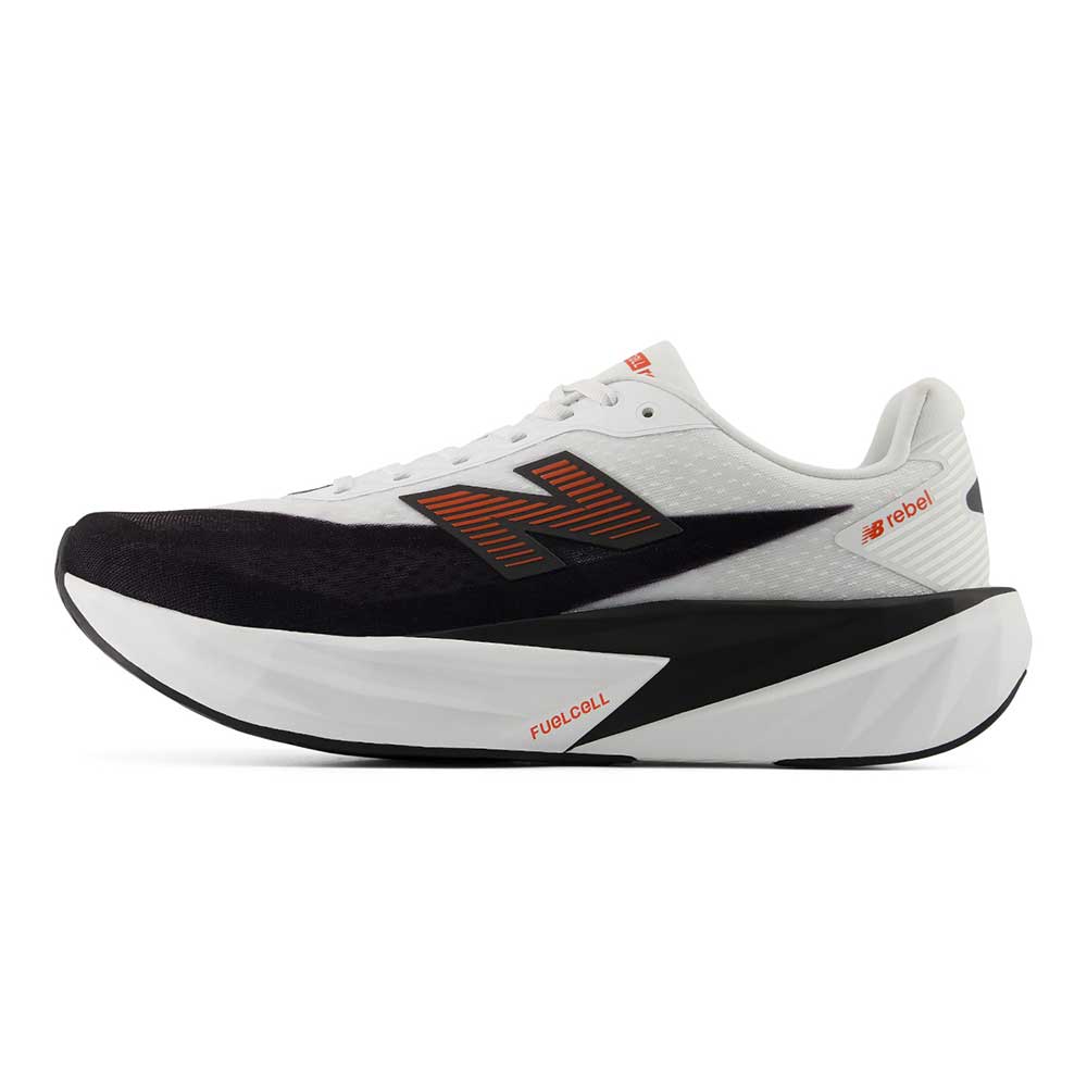 Men's FuelCell Rebel v5 Running Shoe - NB 103 White/Neo Flame - Regular (D)