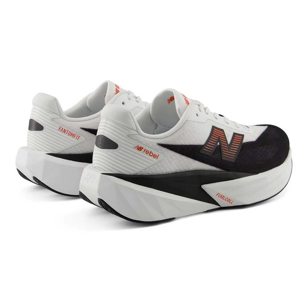 Men's FuelCell Rebel v5 Running Shoe - NB 103 White/Neo Flame - Regular (D)