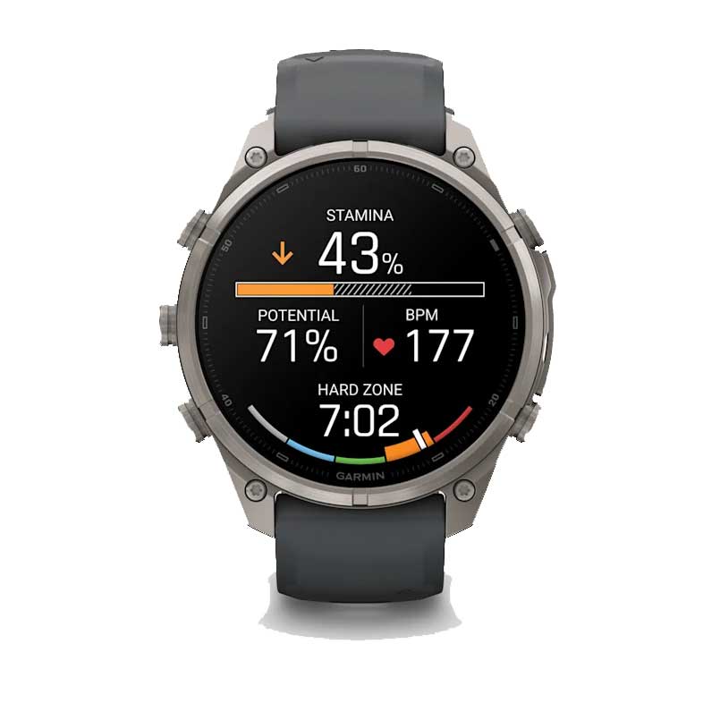 fenix 9 Pro, 51mm - Titanium with Graphite/Black Silicone Band