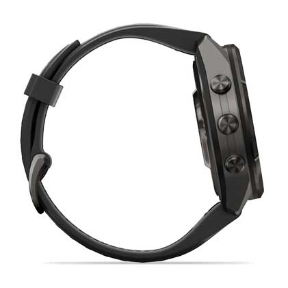 fenix 9 Pro, 47mm - Titanium with Graphite/Black Silicone Band