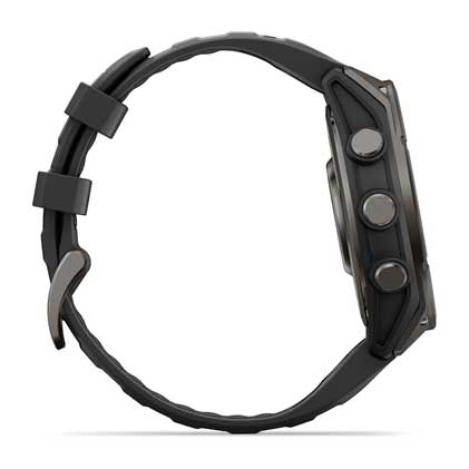 fenix 9, 47mm - Carbon Gray DLC Titanium with Black Silicone Band