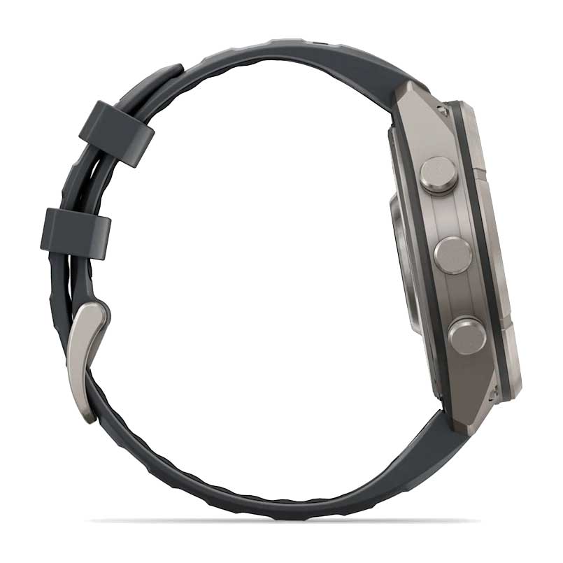 fenix 9 Pro, 47mm - Titanium with Graphite/Black Silicone Band