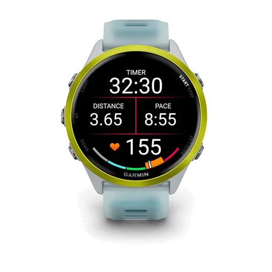Forerunner 570 - 47mm, Amp Yellow Aluminum with Translucent Whitestone/Turquoise Band