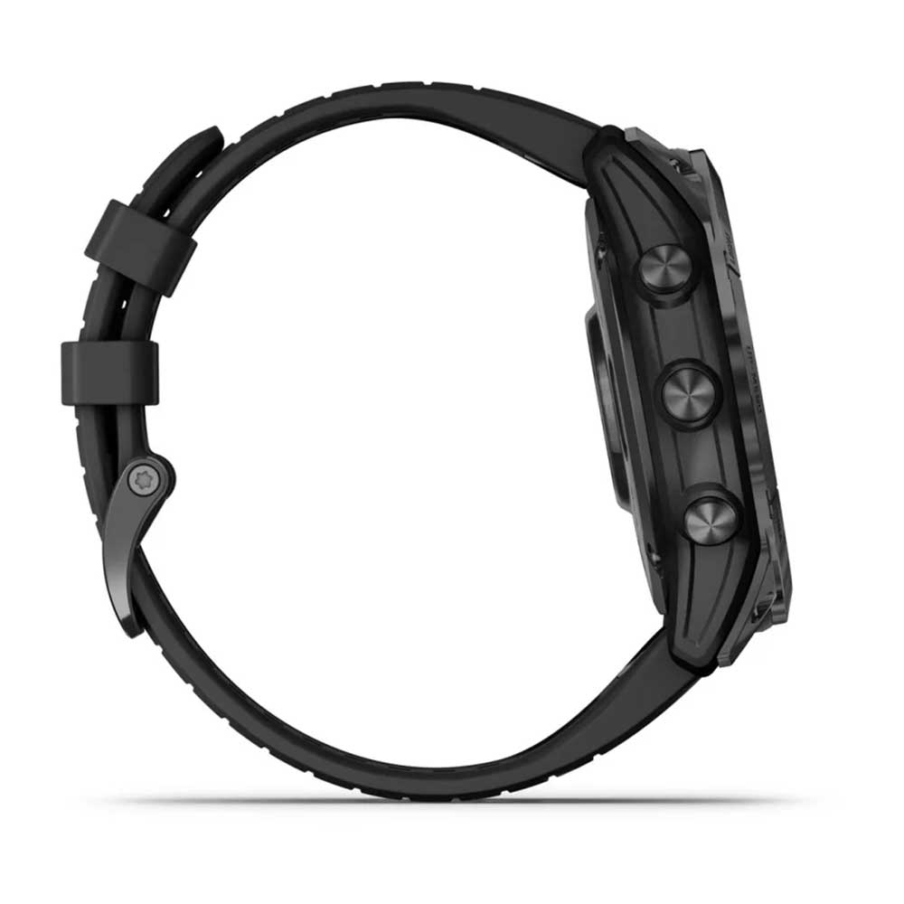 fenix 7X Pro 51mm Sapphire Solar Watch - Carbon Gray DLC Titanium with Black Band